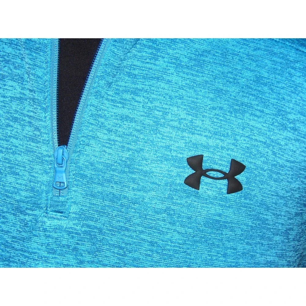 Under Armour Cold Gear Light Blue Collared 1/4 Zip Sweatshirt Jacket‎ Men's LRG